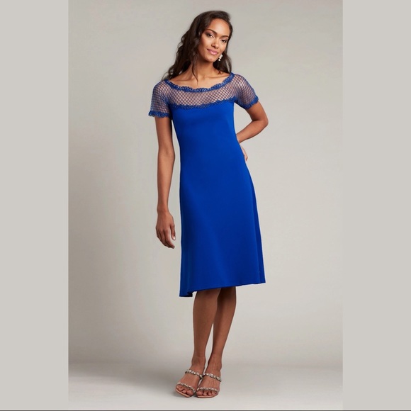 TADASHI SHOJI - WAYNE ILLUSION CREPE DRESS